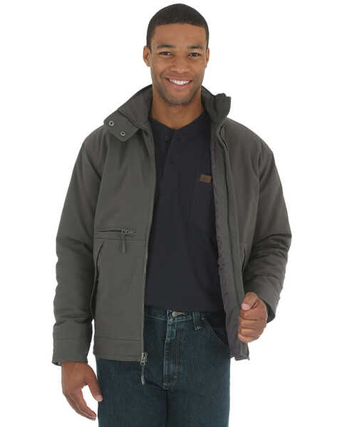 Wrangler Riggs Men's Contractor Work Jacket, Charcoal Grey, hi-res