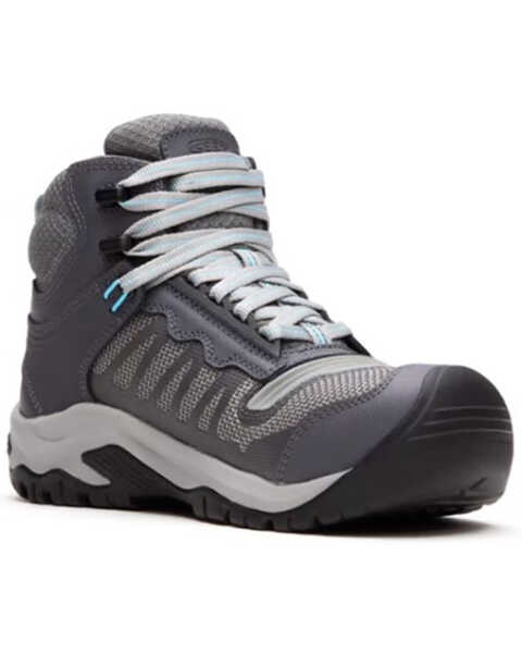 Image #1 - Keen Women's 6" Reno Mid Waterproof Shoes - Carbon Toe, Grey, hi-res