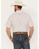 Image #4 - Ariat Men's Anson Plaid Print Classic Fit Short Sleeve Button-Down Western Shirt - Tall, Light Pink, hi-res