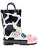 Image #2 - Western Chief Girls' Colbie Cow Rain Boots, Black, hi-res