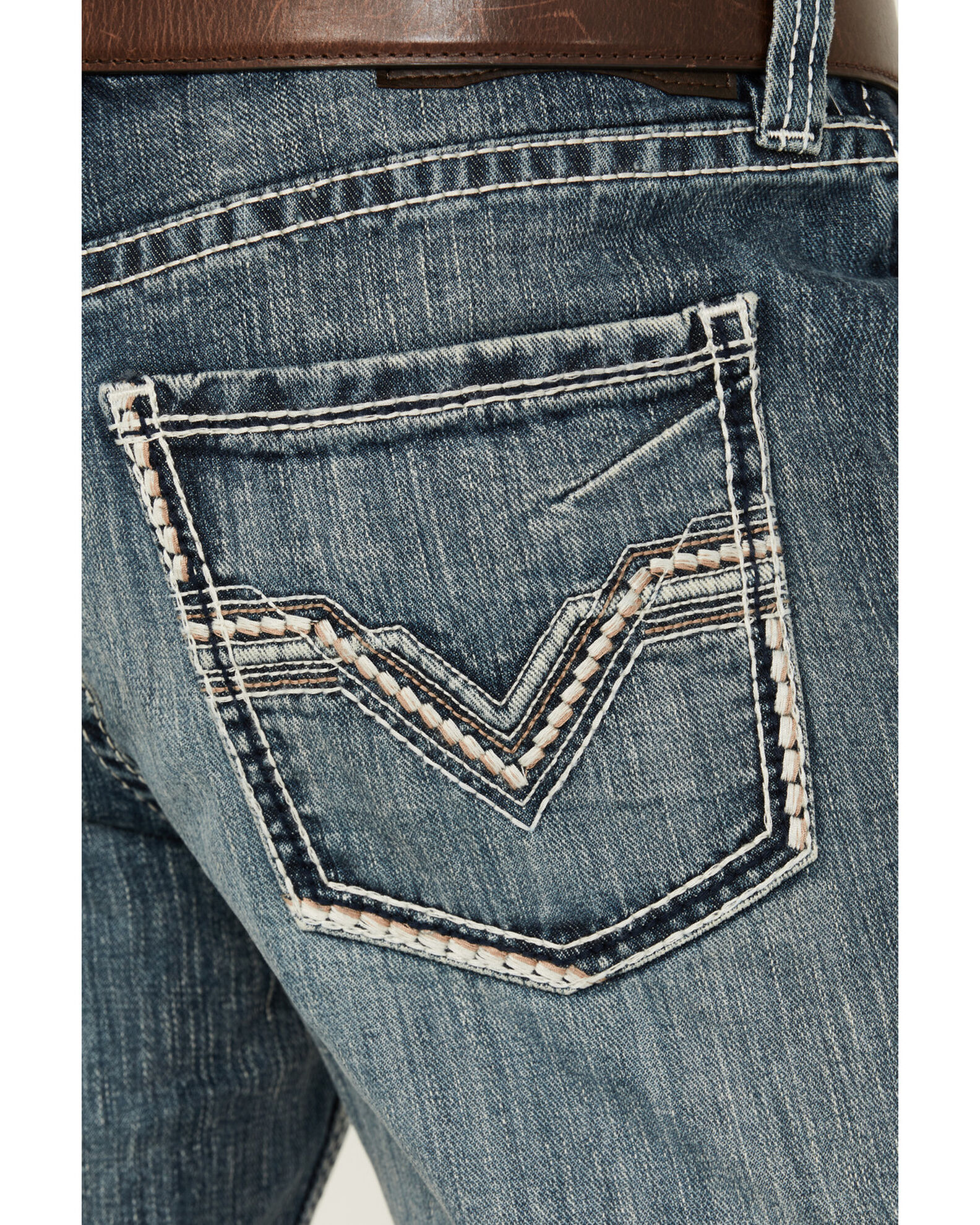 Rock Roll Denim Men s Boot Barn Exclusive Medium Vintage Wash Relaxed Bootcut Stretch Denim Jeans Sheplers