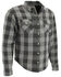 Image #6 - Milwaukee Performance Men's Aramid Checkered Plaid Biker Shirt - Big & Tall, Dark Grey, hi-res