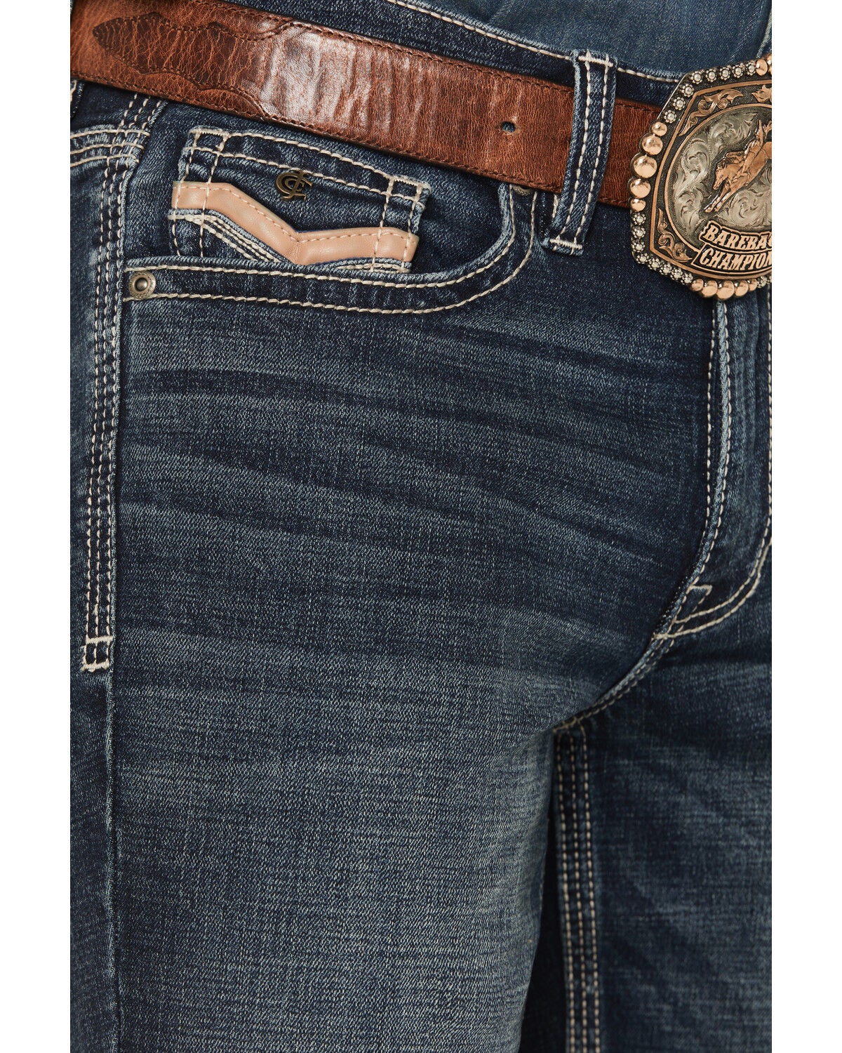 Image #4 - Cody James Men's Segundo Wash Duke Relaxed Bootcut Stretch Denim Jeans, Dark Wash, hi-res