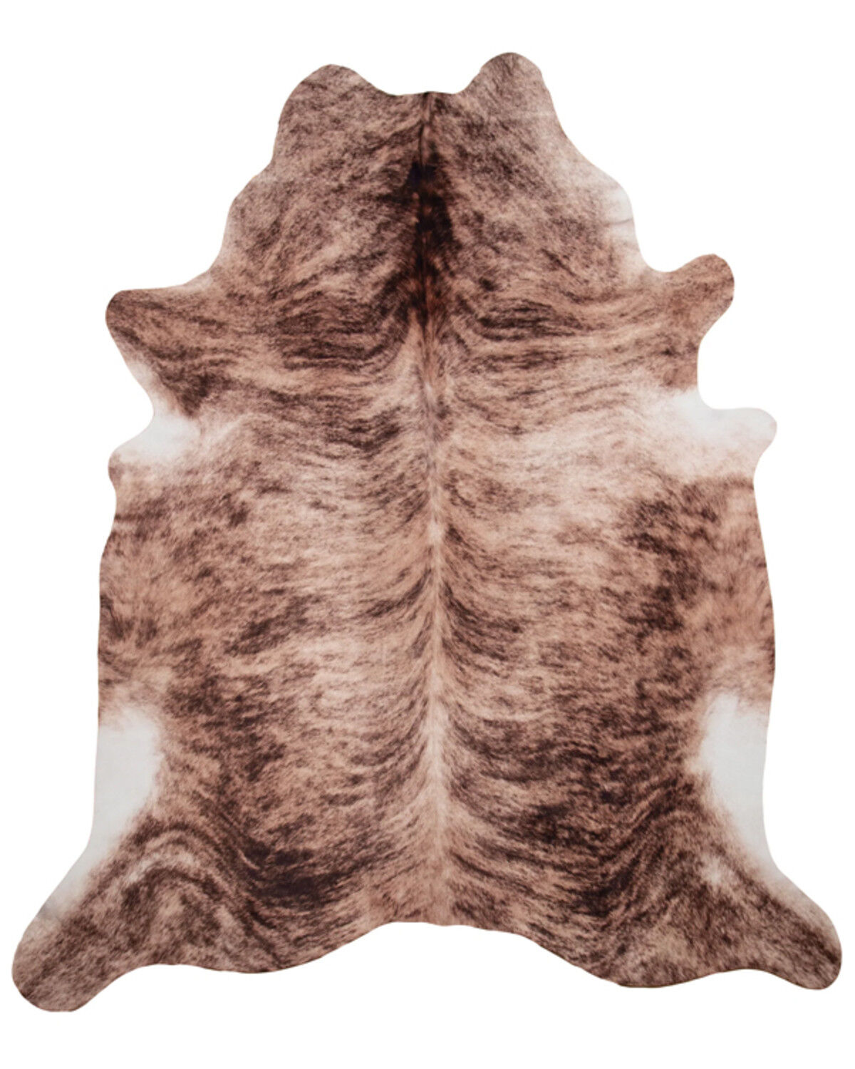 Image #1 - Carstens Home Faux Cowhide Medium Brindle Rug, Brown, hi-res