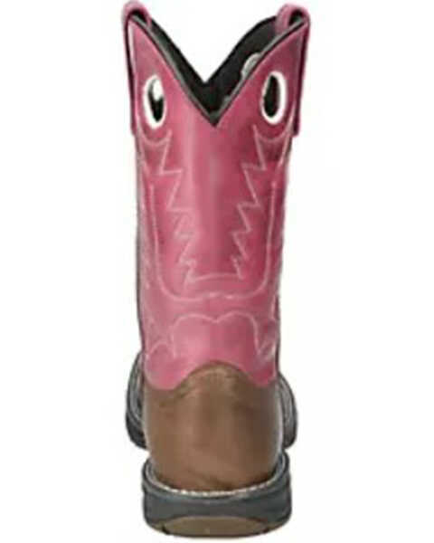 Image #5 - Smoky Mountain Women's Prairie Western Boots - Broad Square Toe , Pink, hi-res