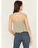 Image #4 - Rock & Roll Denim Women's Studded Elastic Hem Cami, Sage, hi-res