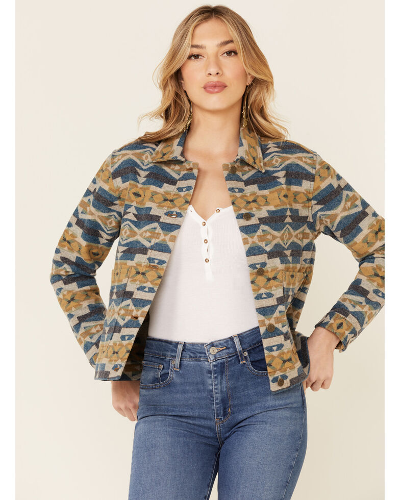 Pendleton Women's Navy Cardwell Wool Jacket , Navy, hi-res
