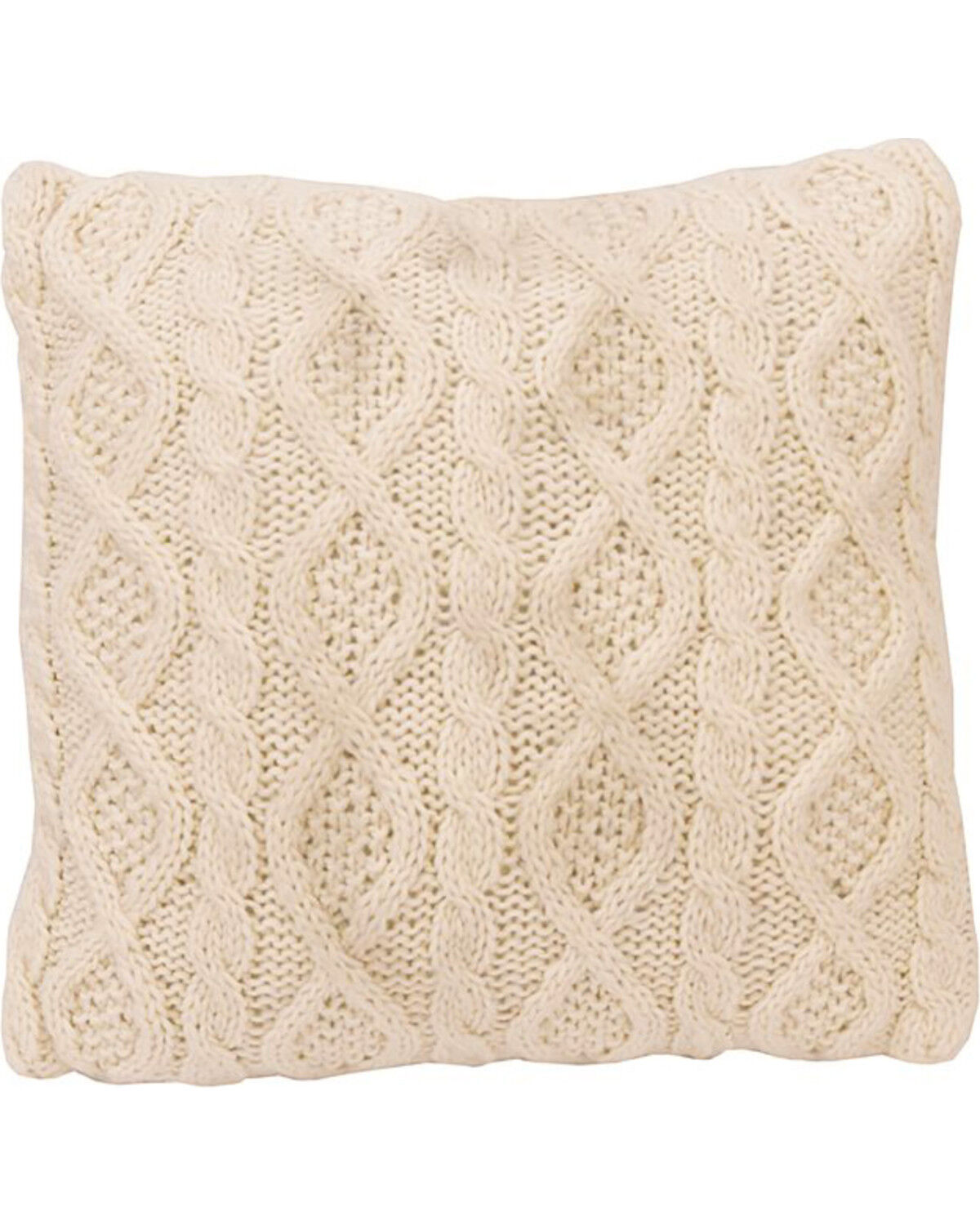 Image #1 - HiEnd Accents Cream Cable Knit Pillow, White, hi-res
