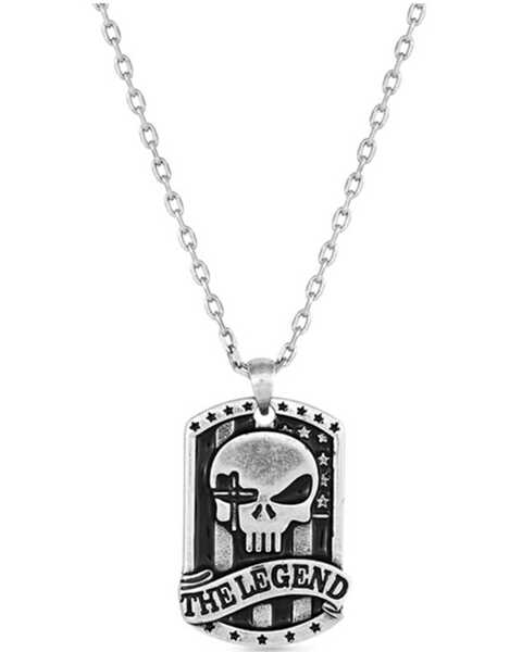 Image #1 - Montana Silversmiths Men's The Mighty Chris Kyle Necklace, Silver, hi-res