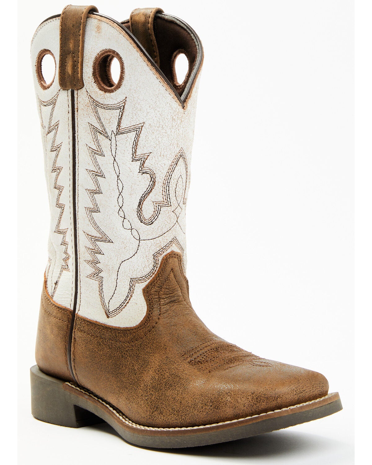Cody James Boys' Luke Western Boots - Broad Square Toe, Brown, hi-res