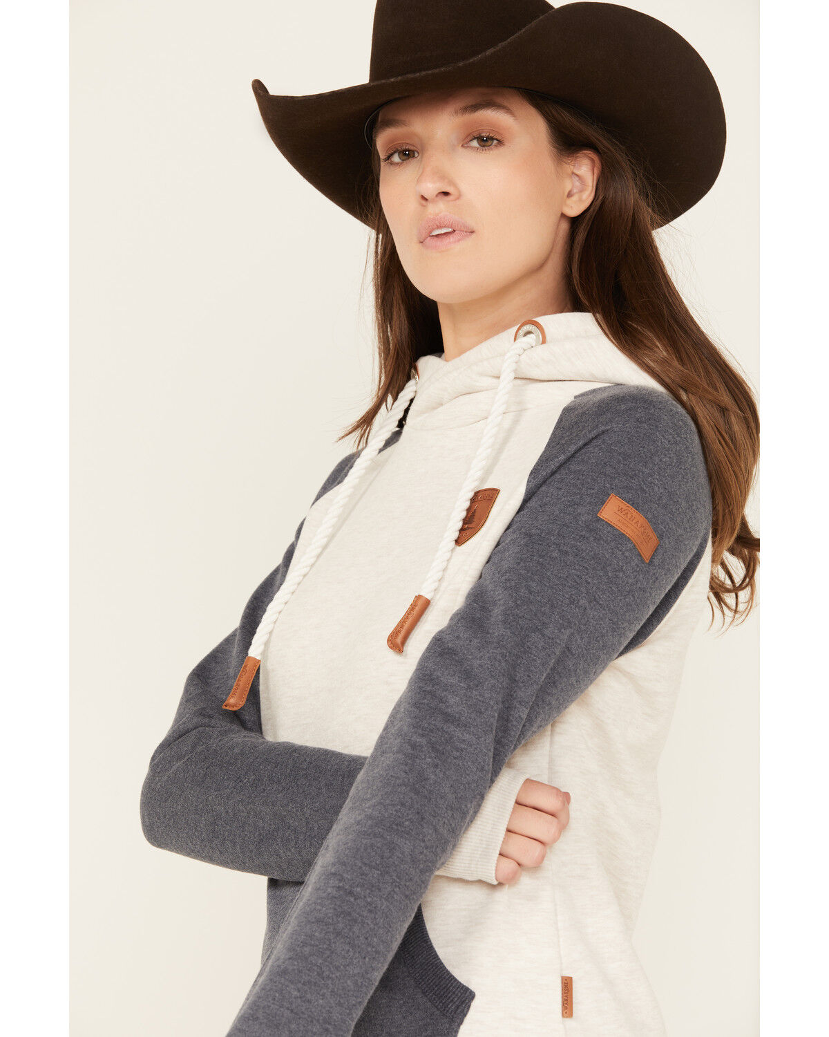 Image #2 - Wanakome Women's Delina Color Block Hoodie, Tan, hi-res