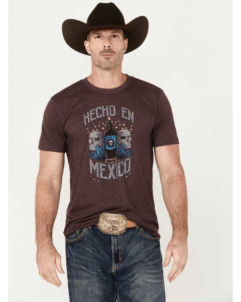 Image #1 - Moonshine Spirit Men's En Mexico Short Sleeve Graphic T-Shirt, Purple, hi-res