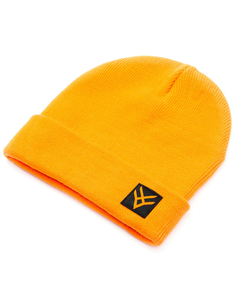 Hawx® Men's Orangeade Corner Logo Knit Beanie , Orange, hi-res