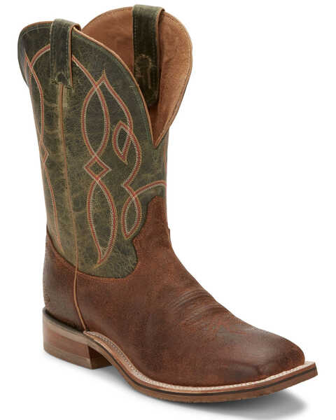 Image #1 - Tony Lama Men's Landgrab Brown Western Boots - Broad Square Toe, Brown, hi-res