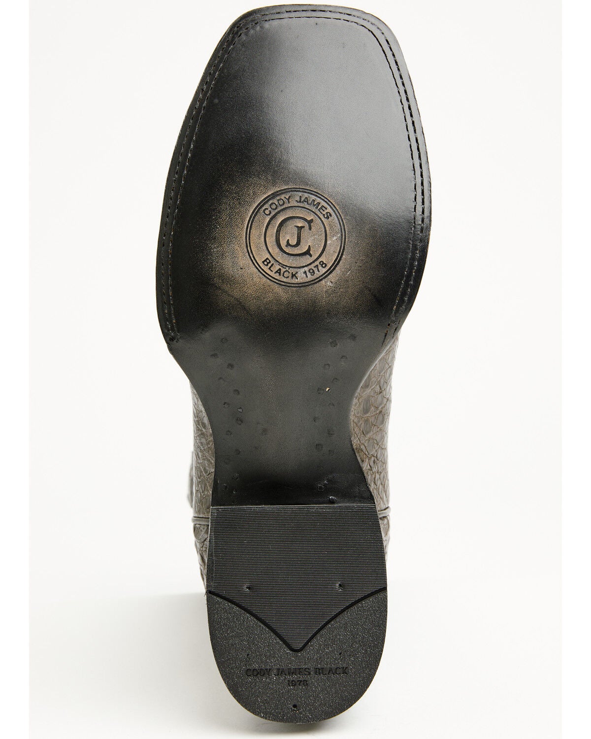 Image #7 - Cody James Black 1978&reg; Men's The Hayward Exotic Caiman Belly Western Boots - Broad Square Toe, Grey, hi-res