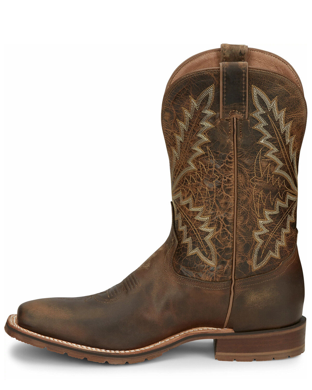 Image #3 - Tony Lama Men's Bowie Oak Western Boots - Broad Square Toe, Brown, hi-res