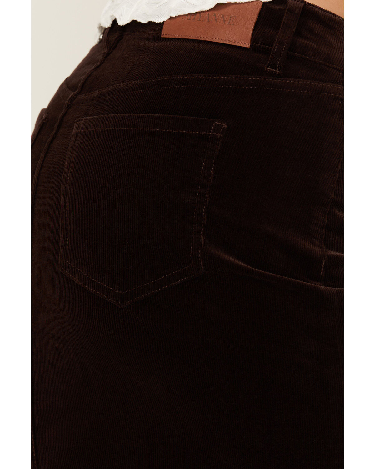 Image #4 - Shyanne Women's Corduroy Midi Skirt, Chocolate, hi-res