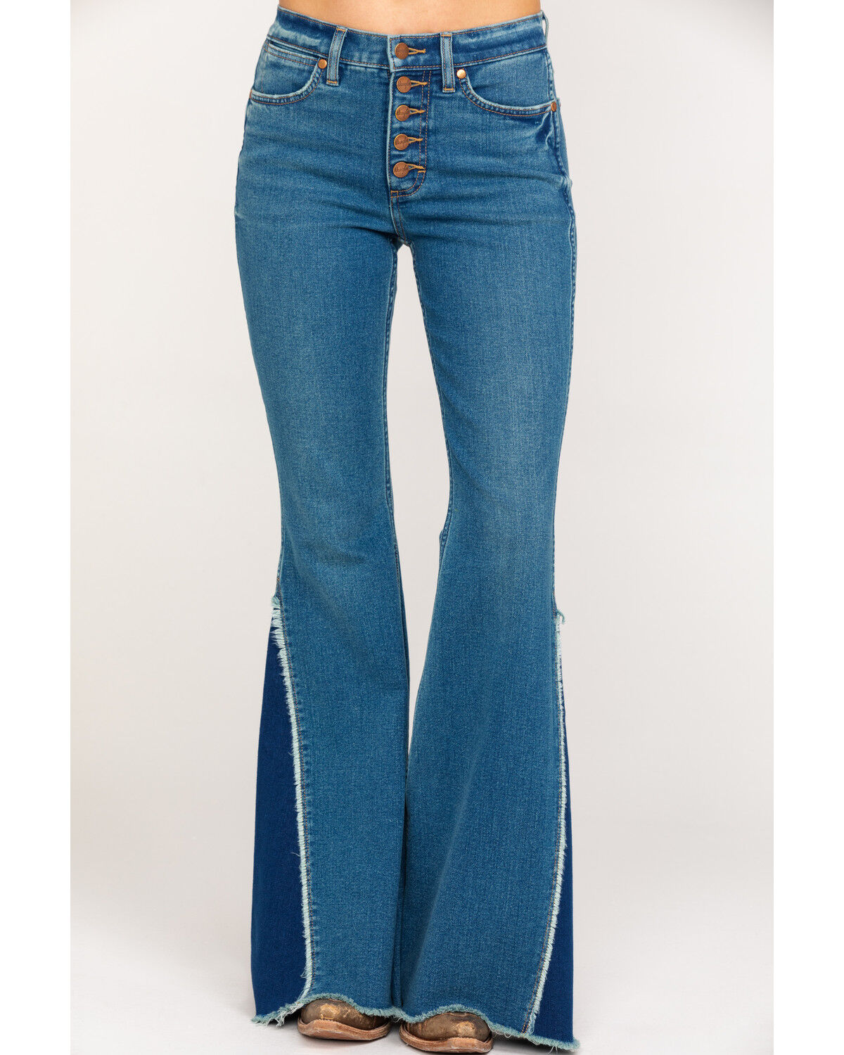 wrangler flare high rise jeans
