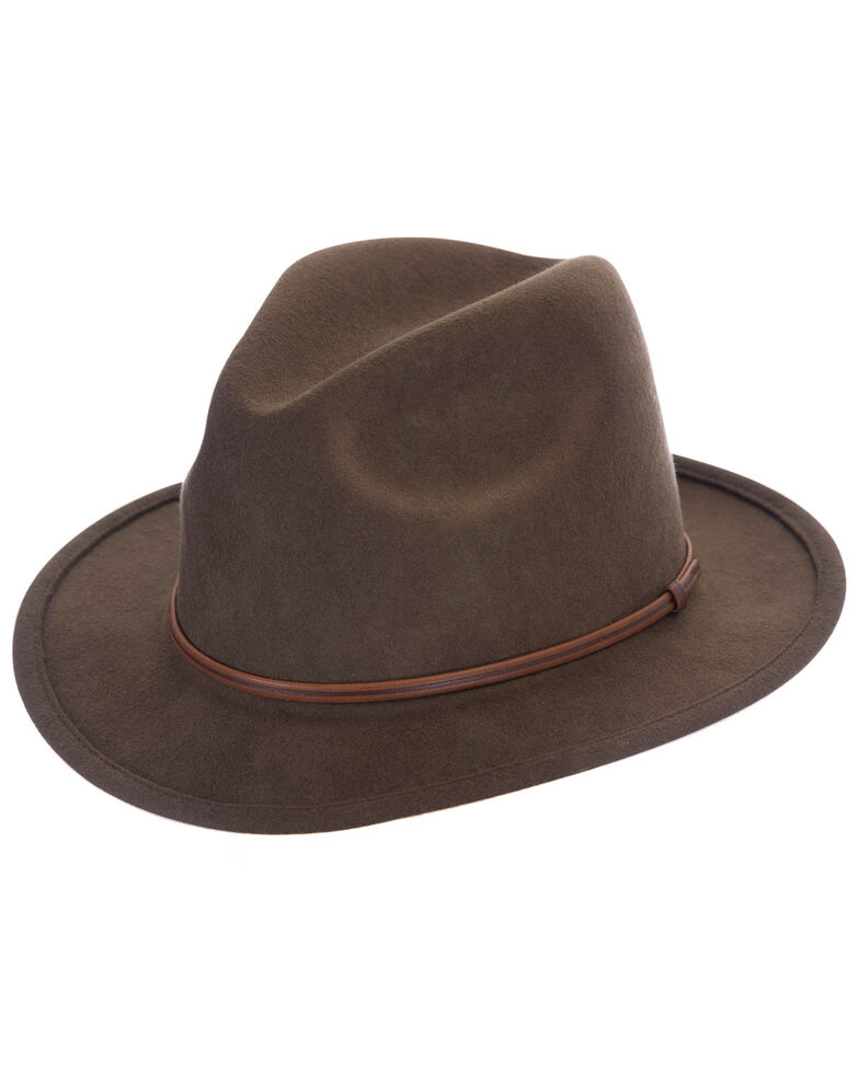 Black Creek Fall Brown Crushable Western Wool Felt Hat | Sheplers