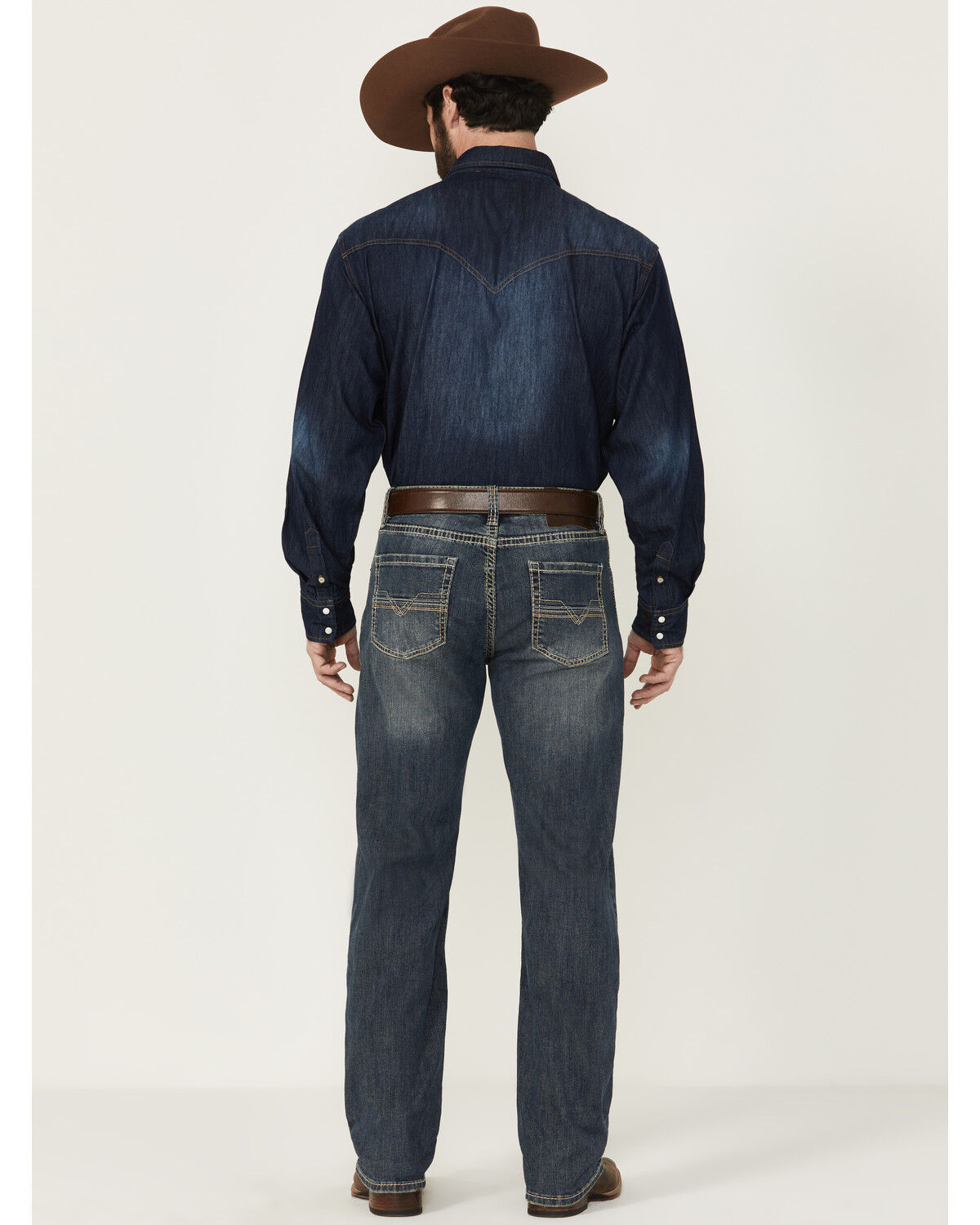 Image #3 - Rock & Roll Denim Men's Cannon Medium Wash Bootcut Stretch Denim Jeans, Medium Wash, hi-res