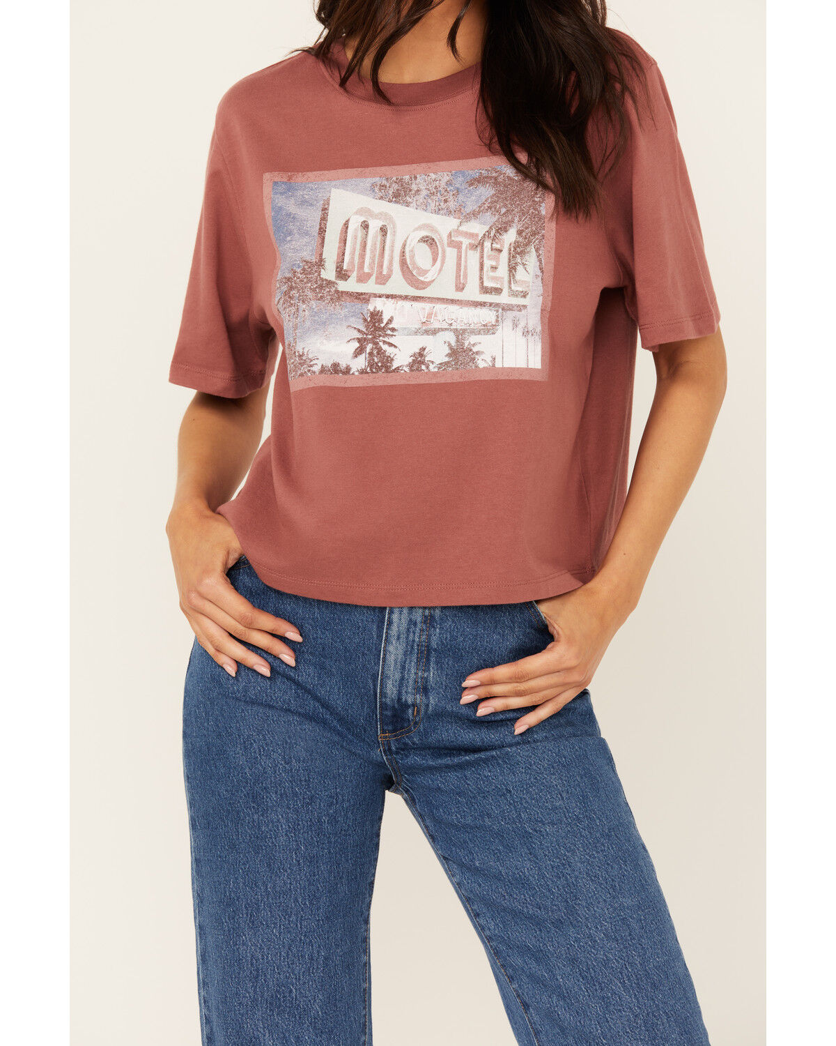 Image #3 - Cleo + Wolf Women's Brooklyn Motel Short Sleeve Graphic Tee, Oatmeal, hi-res