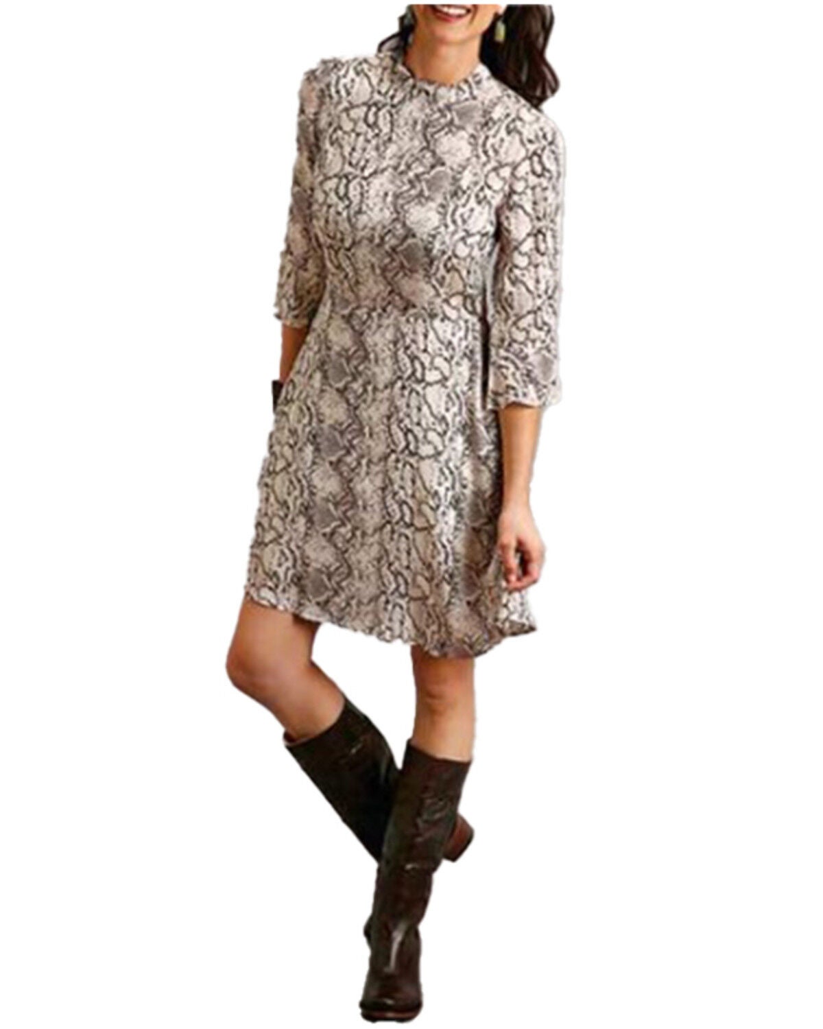 Stetson Women's Snake Print Mini Dress, Multi, hi-res