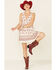 Very J Women's Scroll Border Dress, Cream, hi-res