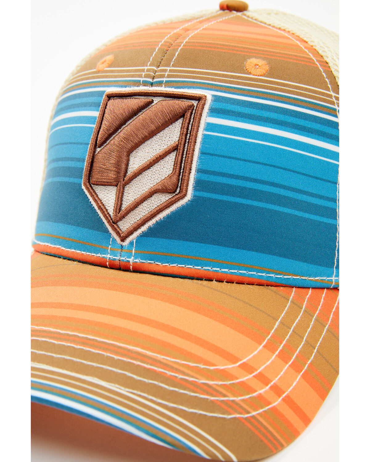 Image #2 - RANK 45® Men's Barrett Serape Striped Baseball Cap, Cream, hi-res