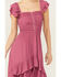 Image #3 - Shyanne Women's Flutter Sleeve Smocked High-Low Dress, , hi-res