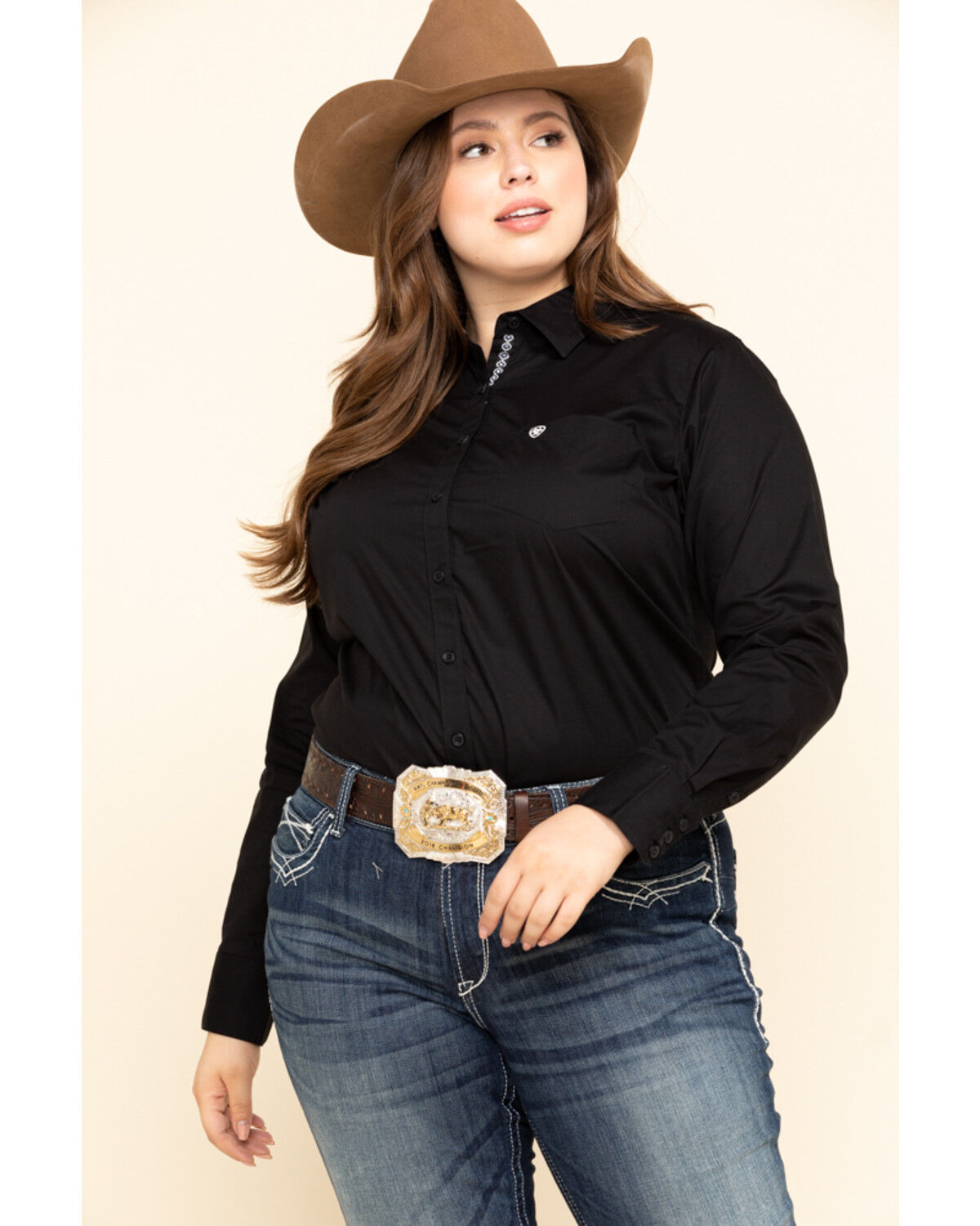 Plus size western shirts with bling clearance