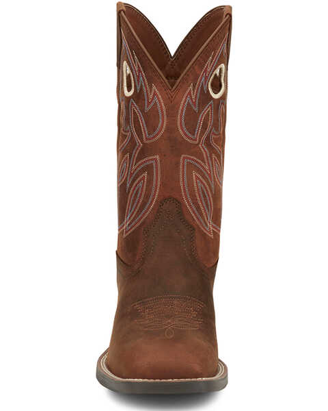 Image #4 - Justin Men's Bowline Western Boots - Broad Square Toe , Brown, hi-res