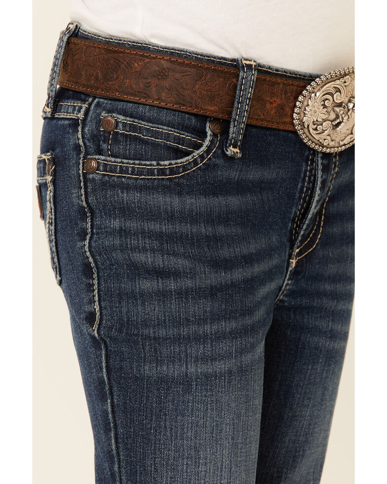Wrangler Girls' Medium Wash Holly Stretch Bootcut Jeans , Blue, hi-res