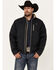 Image #1 - Cinch Men's Plaid Print Bonded Zip Softshell Jacket, Navy, hi-res