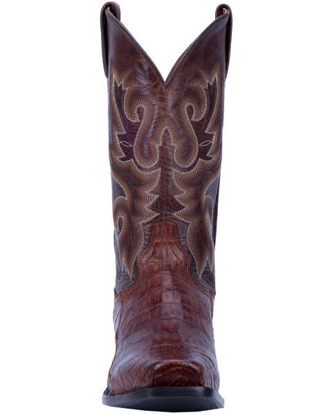 Image #5 - Dan Post Men's Bayou Exotic Caiman Western Boots - Square Toe, Brown, hi-res