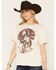 Image #1 - Shyanne Women's Horse with Rhinestone Sun Short Sleeve Graphic Boyfriend Tee, Natural, hi-res