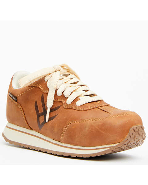 Hawx Men's Athletic Work Shoes - Composite Toe , Brown, hi-res