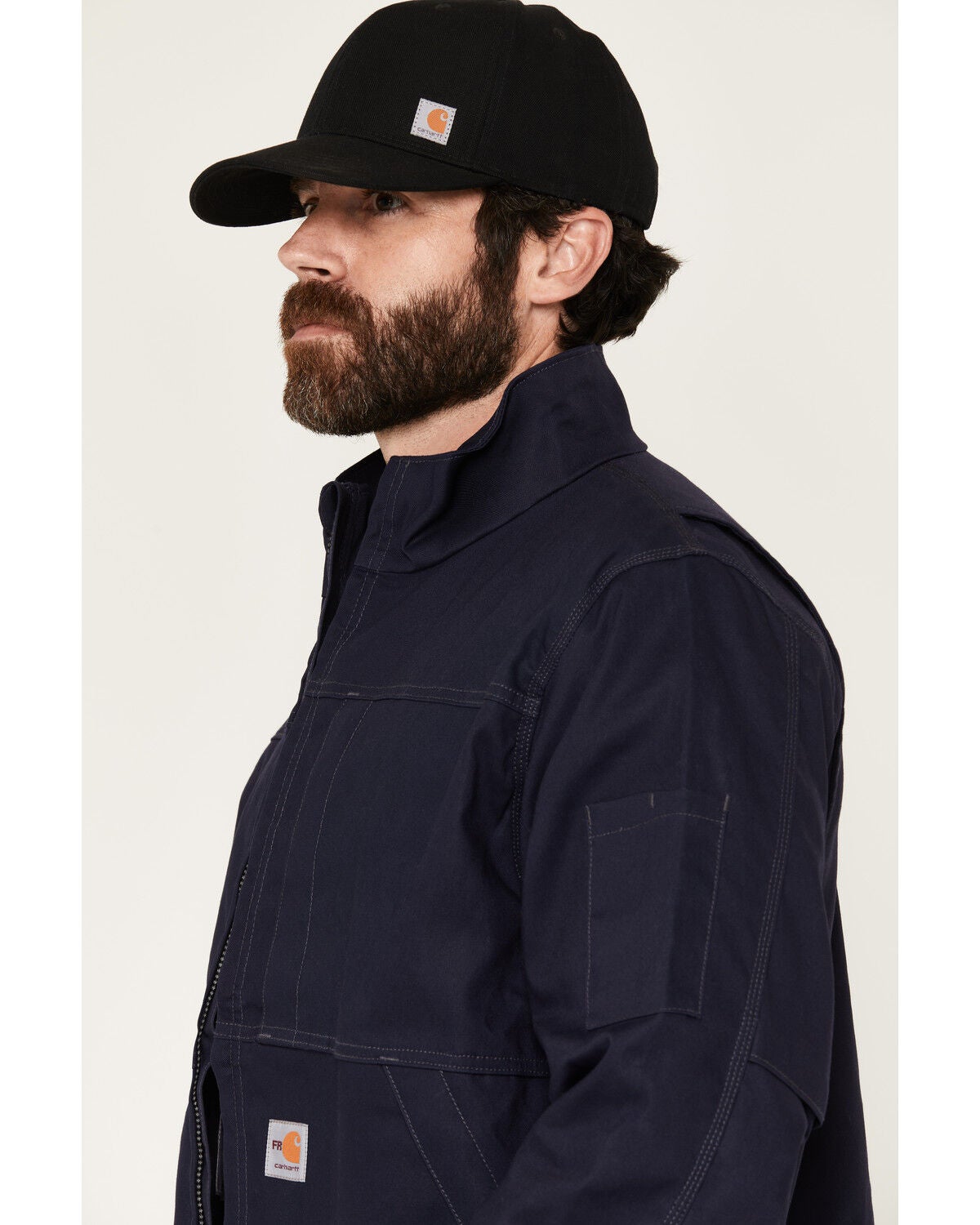 Image #2 - Carhartt Men's FR Full Swing Quick Duck Jacket, Navy, hi-res