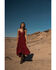 Image #1 - Shyanne Women's Aerie Crochet Front High-Low Midi Dress, Burgundy, hi-res