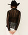 Image #3 - Wild Moss Women's Lace Button Front Sheer Long Sleeve Shirt, Black, hi-res