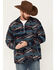 Ariat Men's Chimayo Southwestern Print Jacket, Navy, hi-res