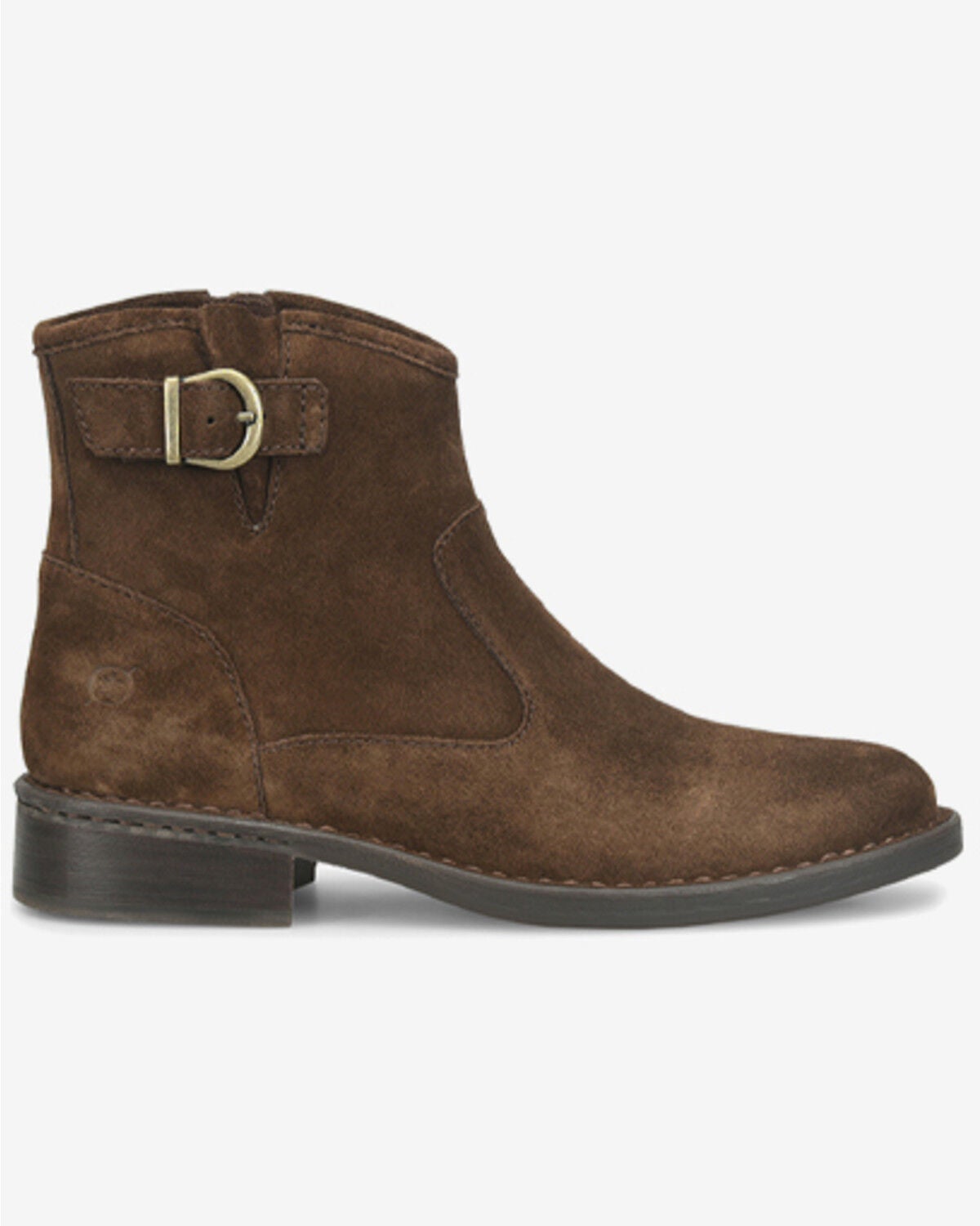 Image #2 - Born Women's Charlie Booties - Round Toe, Chocolate, hi-res