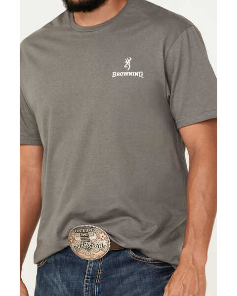 Image #3 - Browning Men's Scroll Buckmark Flag Short Sleeve Graphic T-Shirt, Black, hi-res