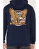 Image #4 - Thorogood Men's Freedom Eagle Graphic Hooded Sweatshirt, Navy, hi-res