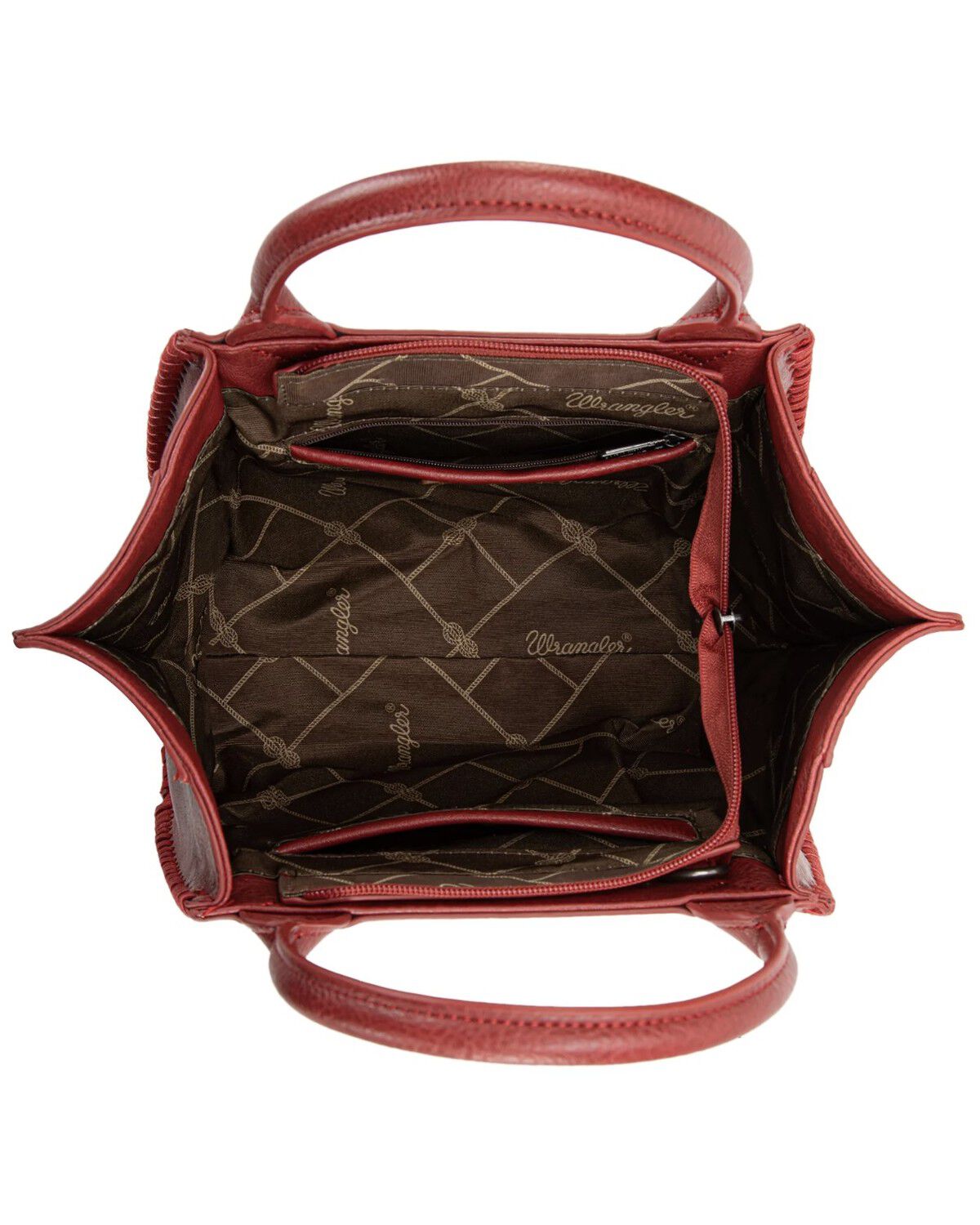 Image #2 - Wrangler Women's Jessie Tooled Concealed Carry Crossbody Bag, Red, hi-res