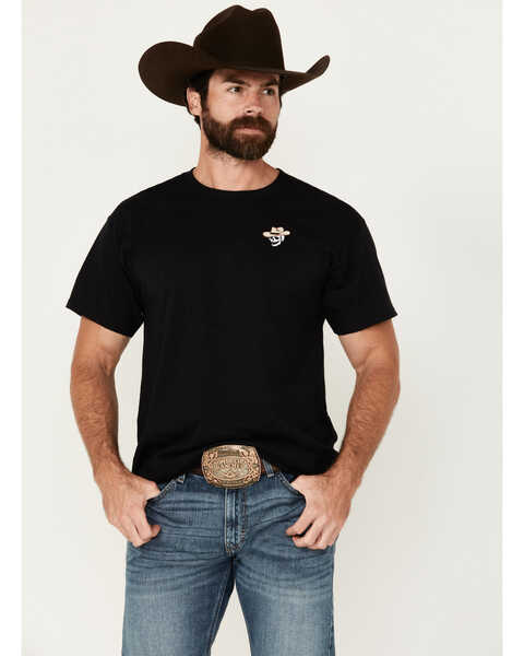 Riot Society Men's Dead Cowboy Short Sleeve Graphic T-Shirt, Black, hi-res