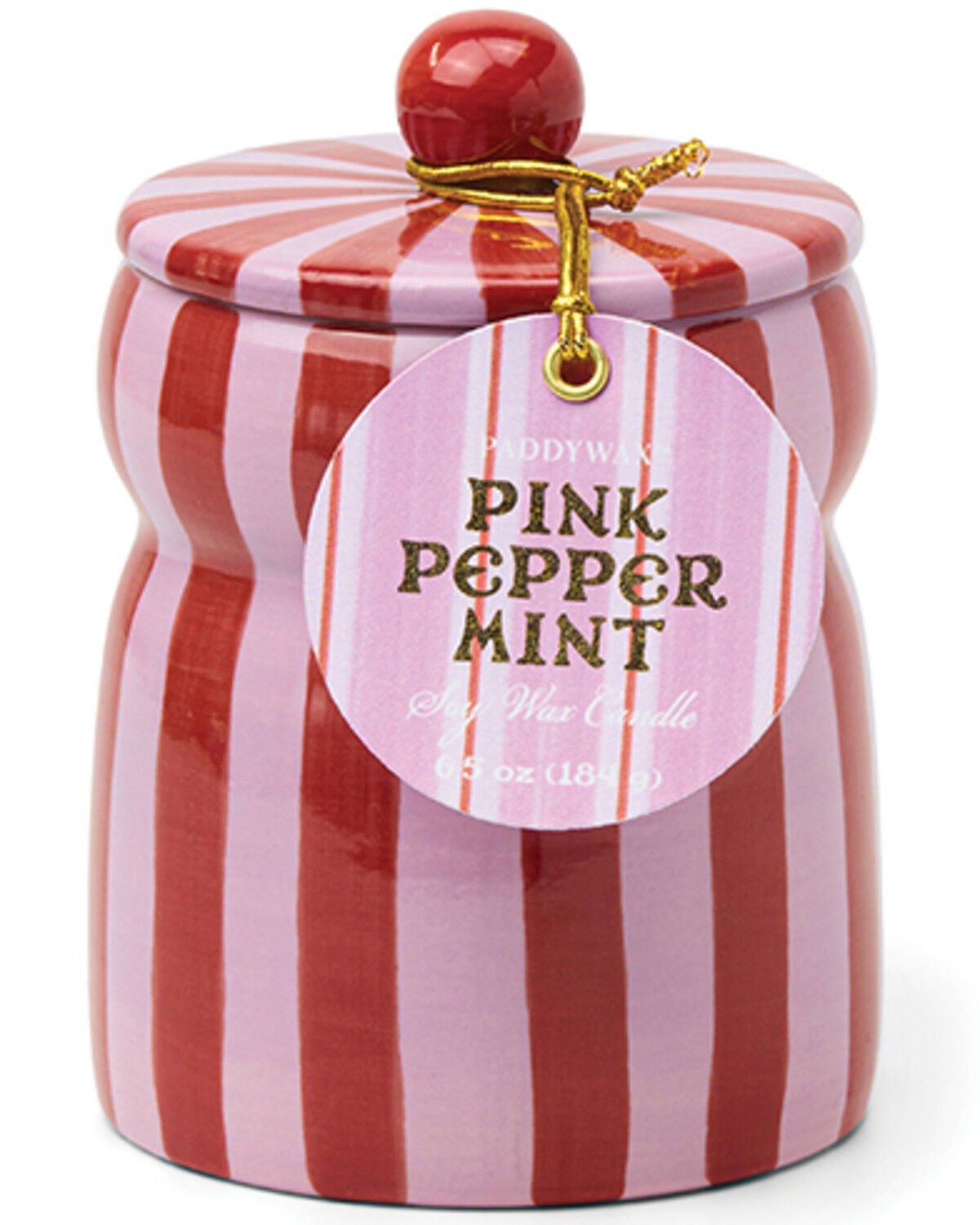 Image #2 - Paddywax Cabana 6.5oz Pink Peppermint Candle, Pink, hi-res