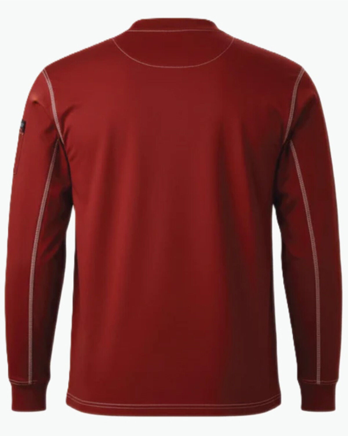 Image #2 - Forge Workwear Men's FR Lightweight Long Sleeve 1/4 Button-Down Henley Work Shirt, Burgundy, hi-res