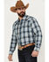 Image #2 - Wrangler Retro Men's Premium Plaid Print Long Sleeve Snap Western Shirt, Multi, hi-res