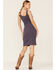 LaBiz Women's Body Con Snap Slit Dress, Violet, hi-res