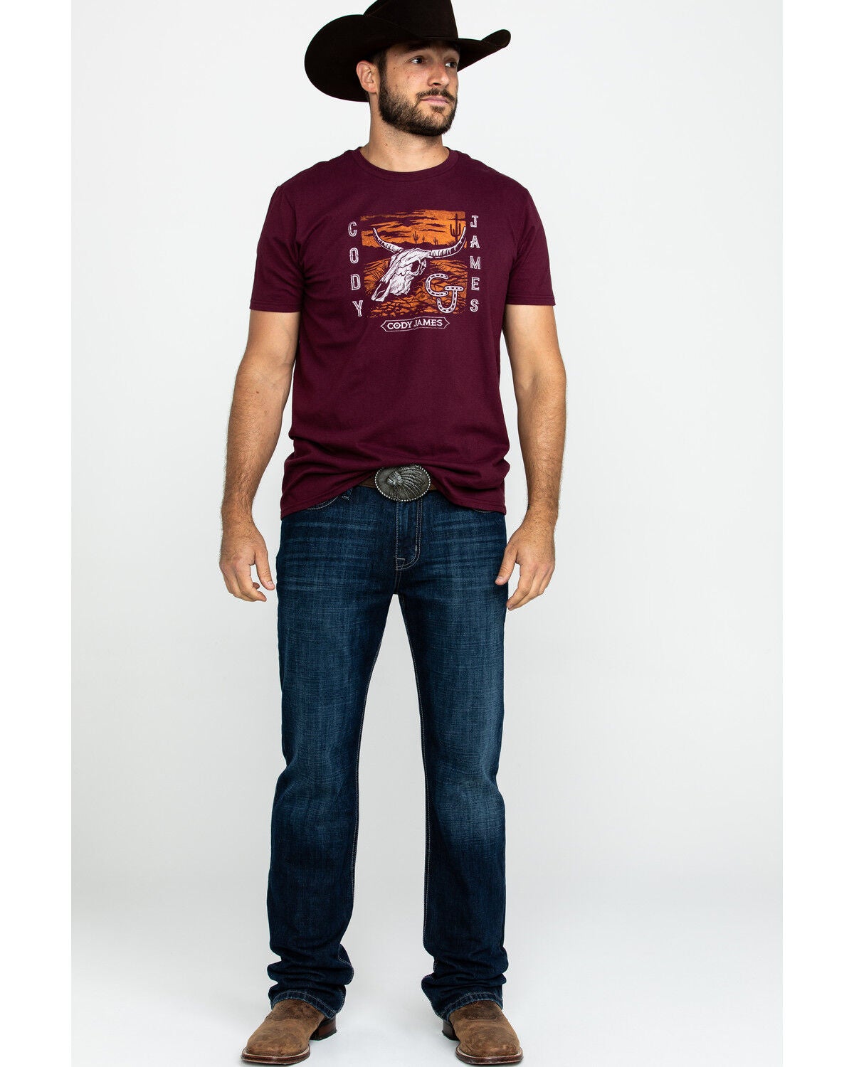 Cody James Men's Desert Skull Graphic T 